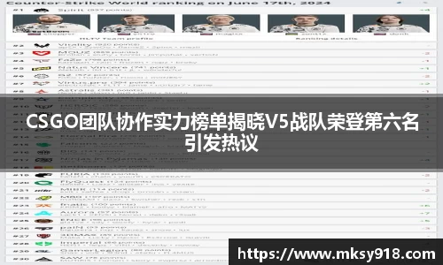 CSGO团队协作实力榜单揭晓V5战队荣登第六名引发热议